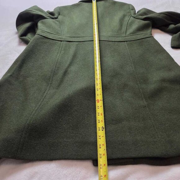 New 22 J Crew Factory wool-blend lady day coat in Pine Green - Picture 12 of 12